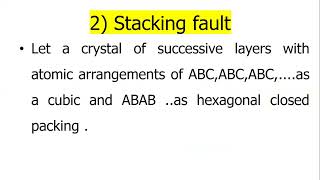 plane defects grain boundary and stacking faults/Solid State Chemistry/CHEM401/B.Sc.4th year