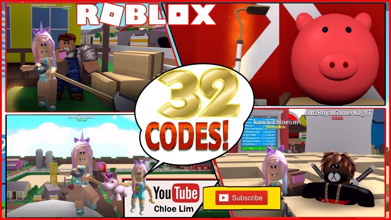 Chloe Tuber Roblox Farming Simulator Gameplay New 32 Codes - my first job ever roblox farming simulator