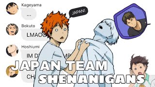 Japan Team Shenanigans Haikyuu Texts.