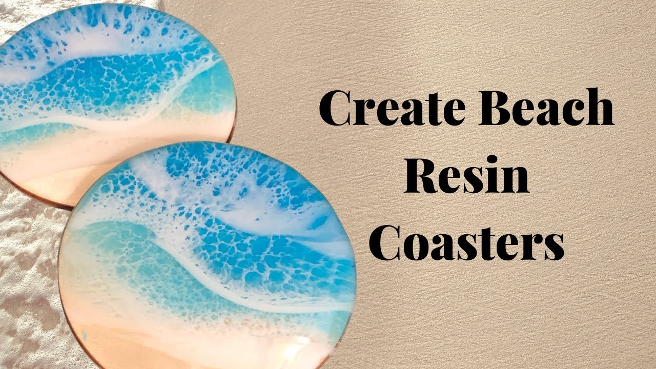 Beach Resin art for Beginners Beautiful Layered Beach Resin Coasters