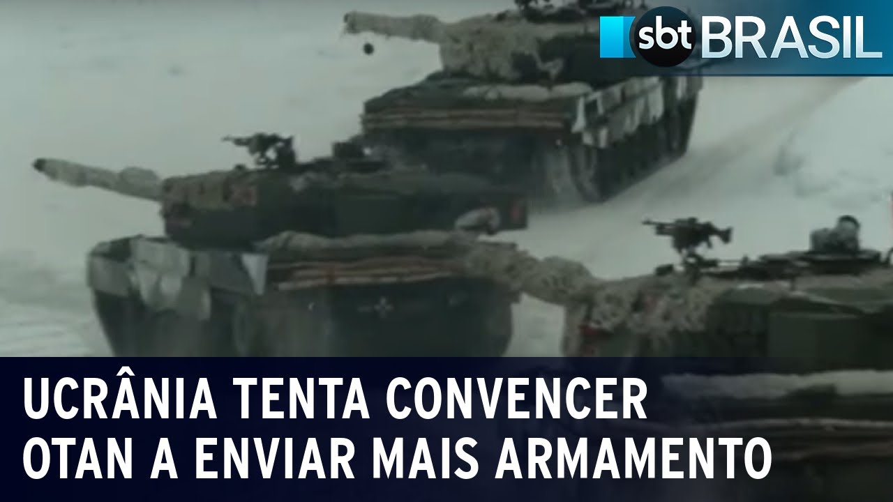 Ucrânia tenta convencer Otan a enviar mais armamentos | SBT Brasil (23/01/23)