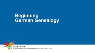 Beginning German Genealogy