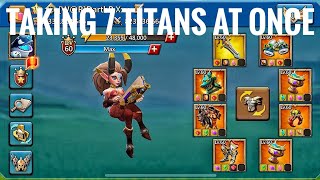 TAKING 7 TITANS AT ONCE! - MYTHIC & F2P RALLYTRAPS IN ACTION - Lords Mobile