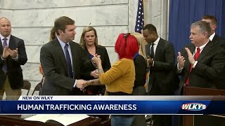 Gov. Andy Beshear joins survivors, advocates to raise awareness of human trafficking