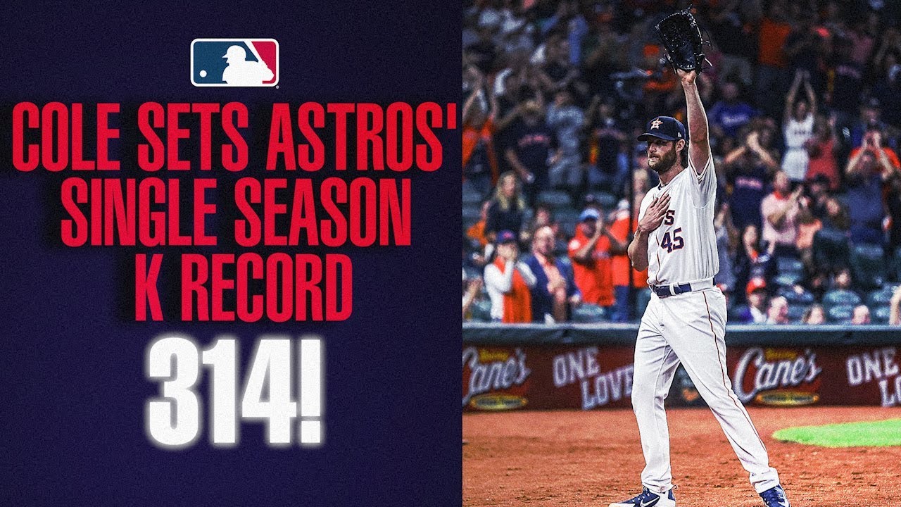 Gerrit Cole sets Astros’ strikeout record YouTube