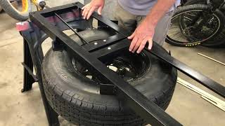 Build Inexpensive Under Trailer Spare Tire Winch  Can Accommodate Two Spares