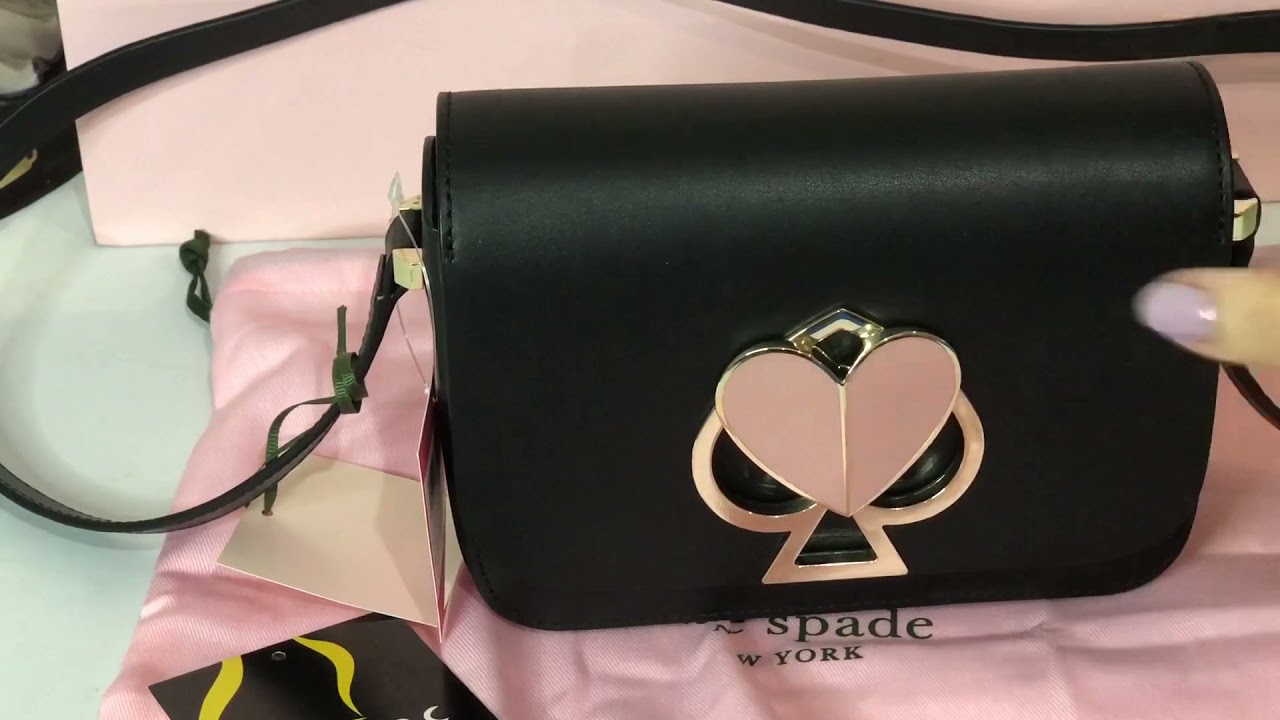 Gymnastik Alarmerende flydende Kate Spade Nicola twistlock small flap crossbody black - YouTube