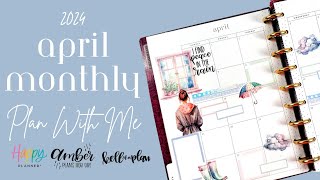 Beginner Friendly Monthly Planner Spread| Happy Planner| AmberPlansHerDay| KellofAPlan | April 2024