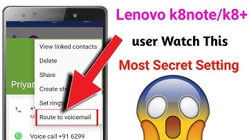 lenovo k8note hidden secret setting || alternative of Blacklist