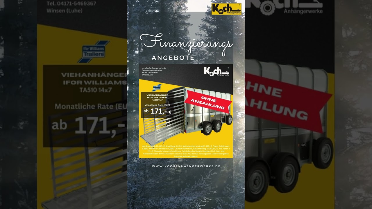 „Tiertransport leicht gemacht: Ifor Williams TA510 flexibel finanzieren!“