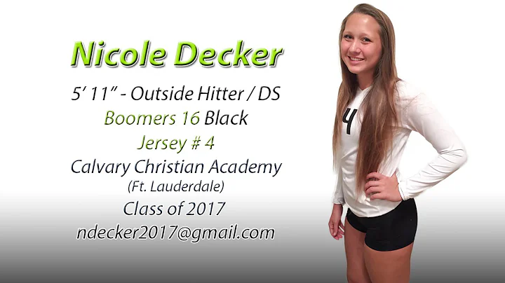 Nicole Decker - Early 2015 Club Volleyball Highlig...