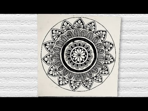How to draw a mandala/step-by-step mandala tutorial for beginners - YouTube