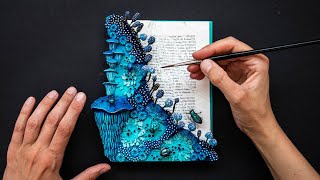 Art Process - Book Sculpture - Half Full, Half Empty