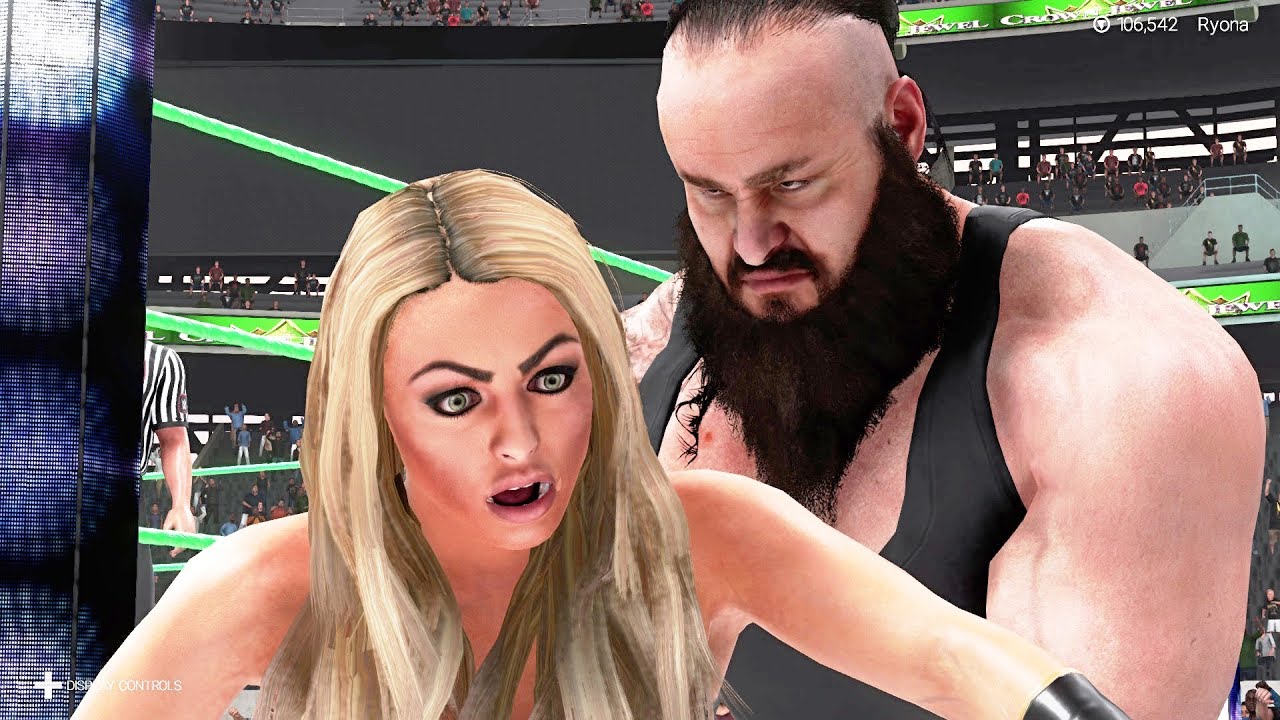 WWE 2k19 Braun Strowman VS Mandy Rose, Intergender Match