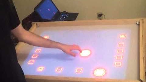 LLP Touch Table running Physical Modeling Mixer