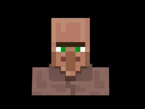 1 hr of silence but ocasionally this villager huh's in your ear (black background special edition)