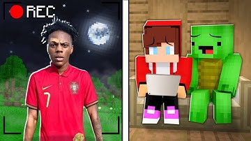 JJ and Mikey Got SCARY ISHOWSPEED on a Hidden Camera in Minecraft! - Maizen