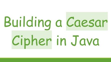 Building a Caesar Cipher in Java