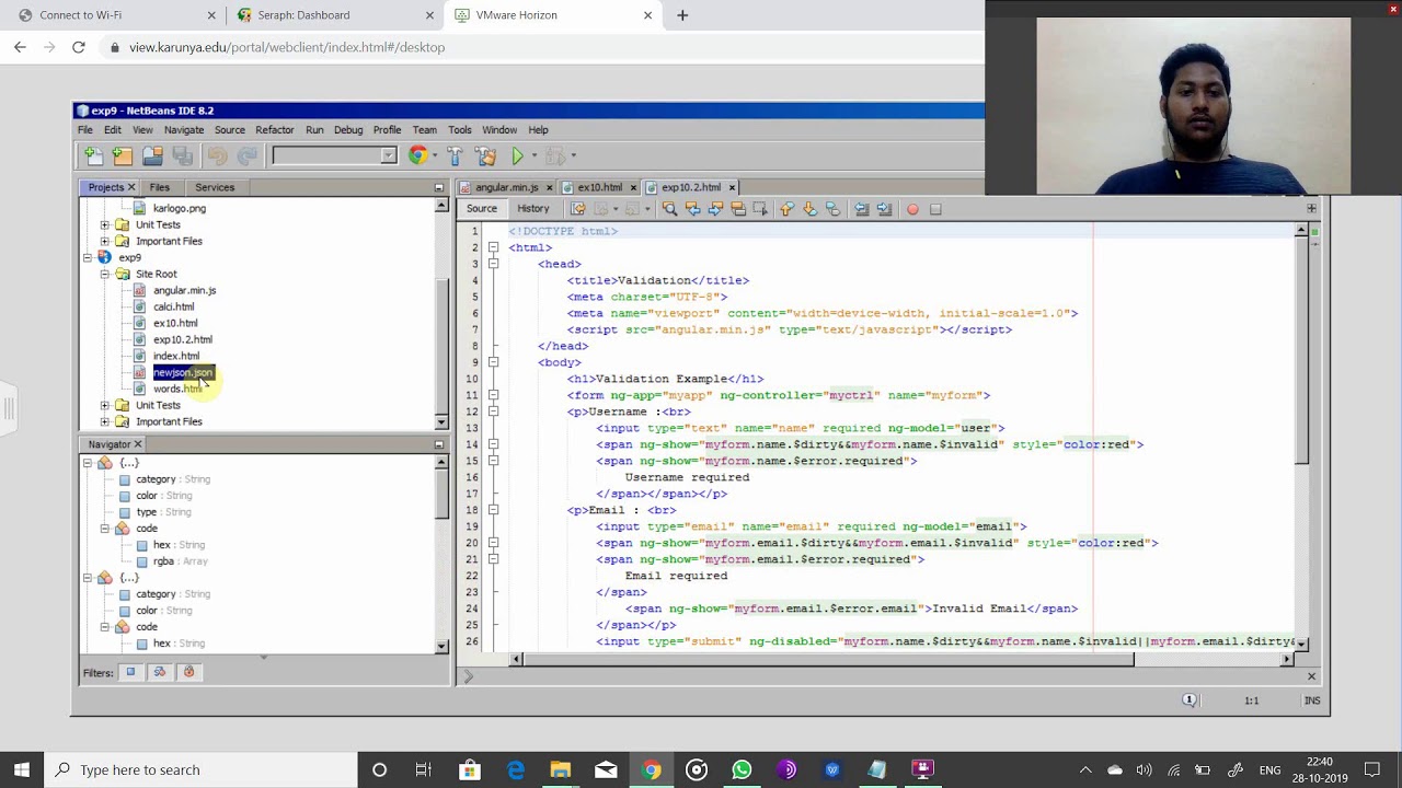 Web technology lab experiment 10 - YouTube