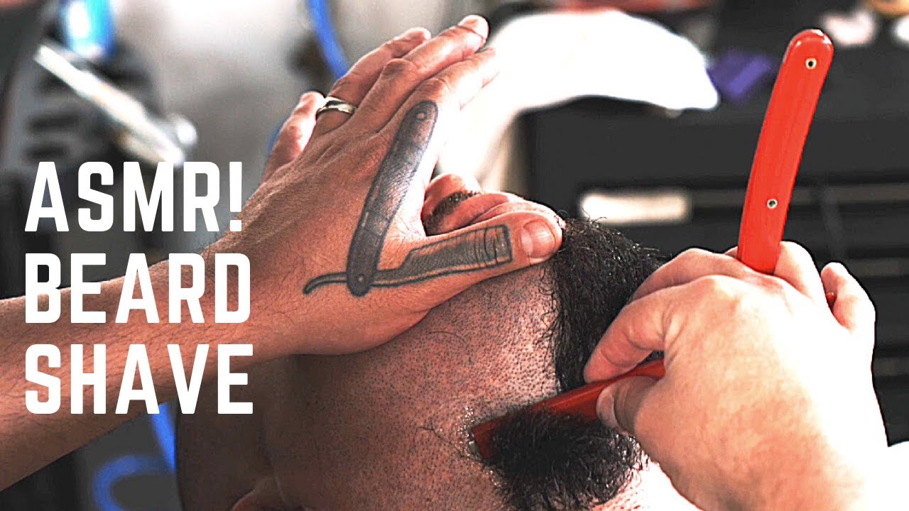 ASMR Beard Shave With Straight Razor YouTube