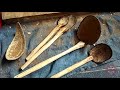 Making Spoons and Spatulas from Coconut Shells Simply and Manually