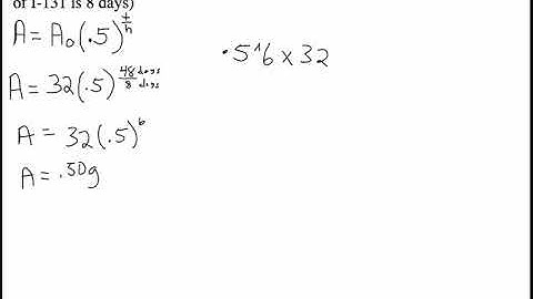 half Life calculating amount remaining