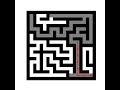 10x10 DFS maze solved with A Star Manhattan