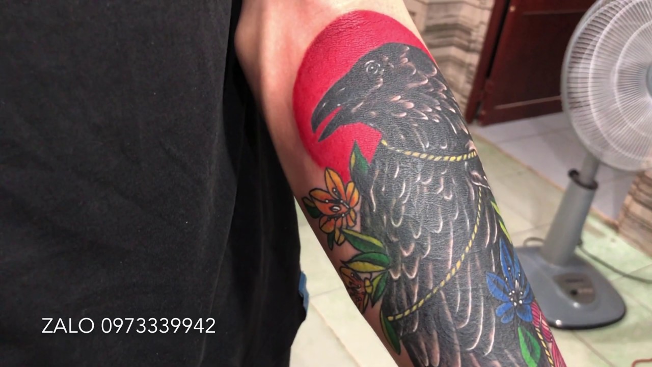 Cover hình xăm lỗi bằng hình xăm chim ưng trên bắp tay – Tattoo Trần Kỹ | Tổng hợp các thông tin liên quan hình xăm trên bắp tay chi tiết nhất