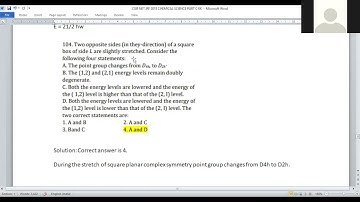 CSIR NET CHEMICAL SCIENCE JUNE 2018 PART C SERIES 5