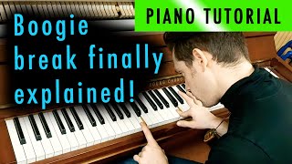 Piano boogie woogie famous break tutorial (Memphis Slim secret revealed)