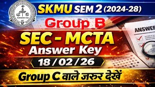 #skmu Sec PAPER MCTA Group B answer key 2026