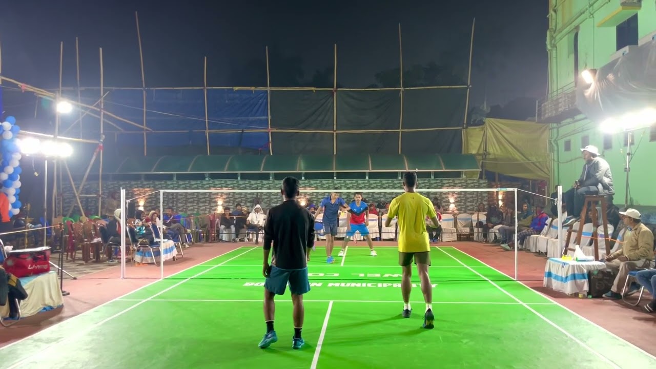 Outdoor Badminton Match Nilanjon & Samrat Vs Dipu & Partner #badminton #trickshots #shuttlershubho