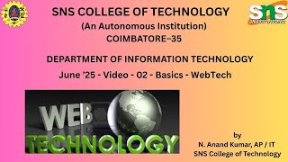 HTML Basics | Web Technology | SNS Institutions