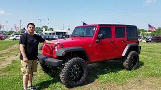 2016 Jeep Wrangler Unlimited 4 inch lift 35 inch tires - YouTube