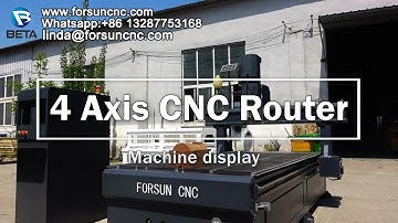 4 axis CNC Wood Router Machine Working Video