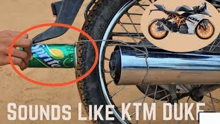 how to make ktm duke exhaust silencer sound for any normal bike