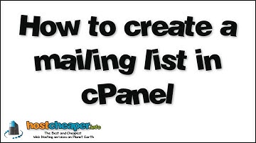 How to create a mailing list in cPanel