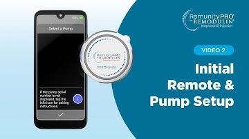 RemunityPRO User Guide Video 2: Initial Remote and Pump Setup