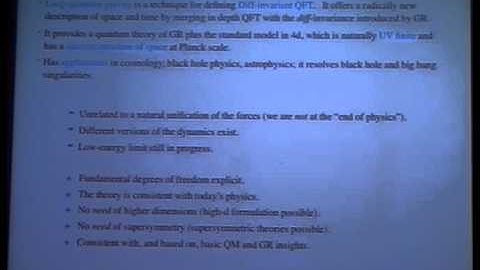 Carlo Rovelli - Loop quantum gravity