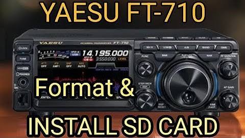 Yaesu FT-710 Install & Format SD Card
