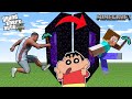 GTA 5 to MINECRAFT With SHINCHAN | SECRET PORTAL to MINECRAFT in GTA V