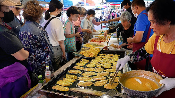 Amazing! 5-day Market food held on Chuseok, a Korean holiday. / Korean Jeon / Korean street food
