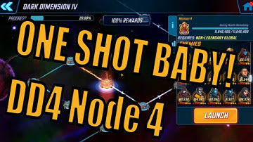 Dark Dimension 4 Global 1 / Node 4 ONE SHOT! Marvel Strike Force