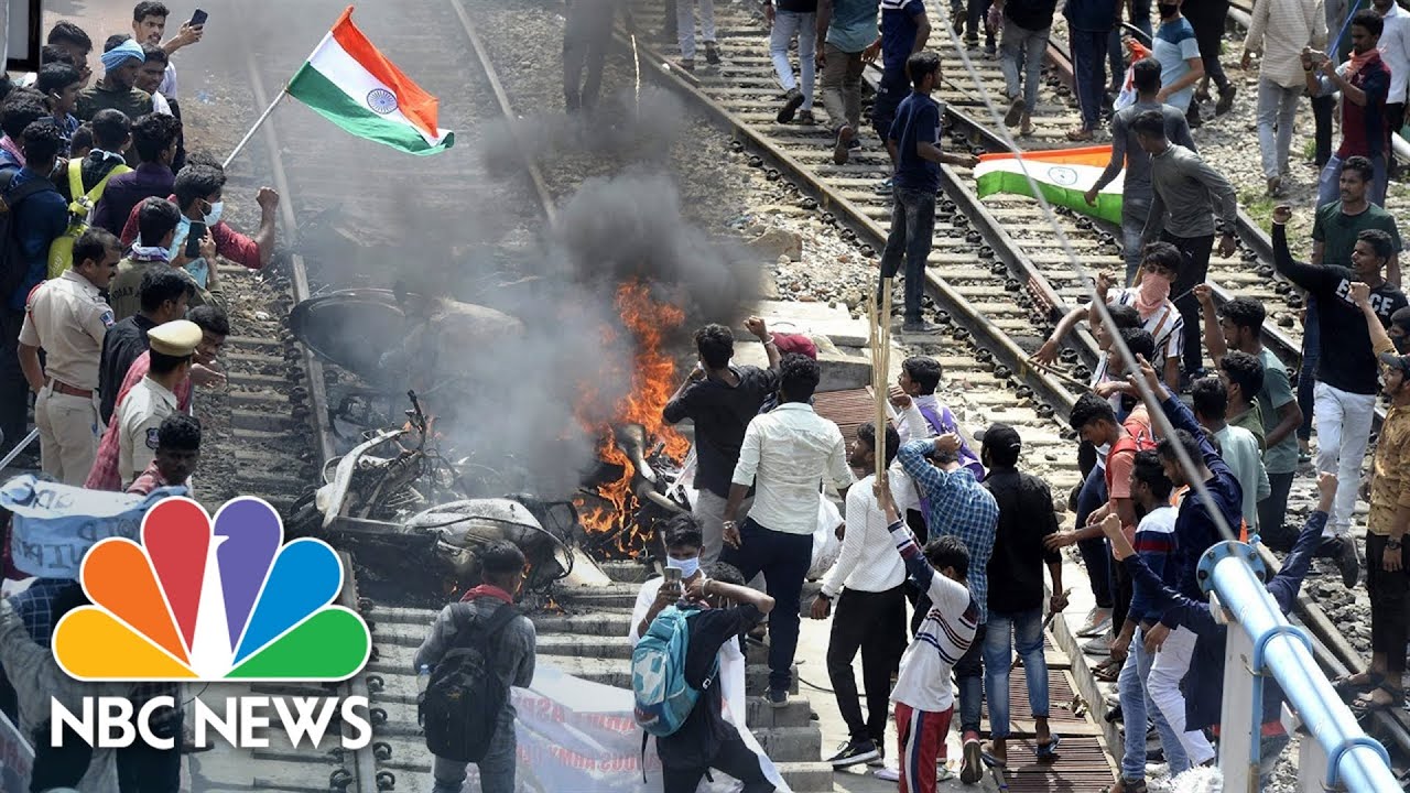 Trains Set Ablaze In Protests Against India’s Military Recruitment Changes