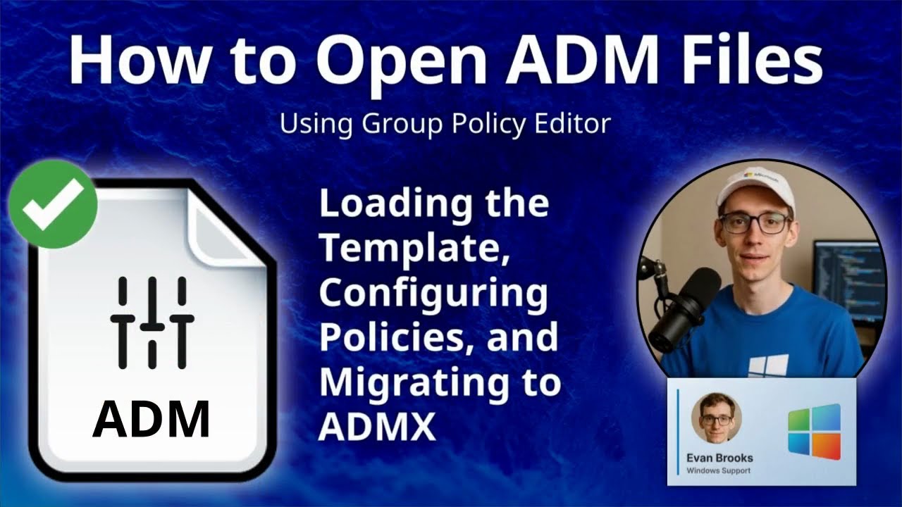 How to Open ADM Files (Group Policy Editor) - YouTube