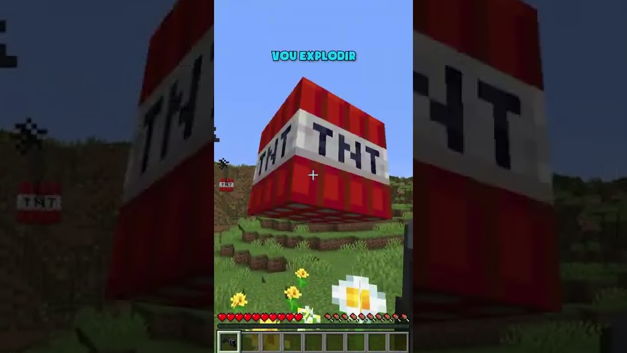 usei um lançador de TNT para explodir o minecraft #Shorts