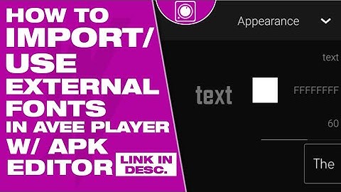 HOW to IMPORT/USE EXTERNAL FONTS in AVEE PLAYER | TUTORIAL