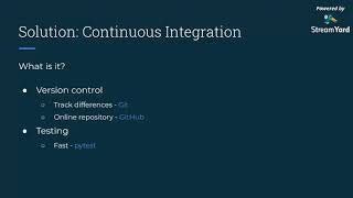 Git: continuous integration with examples in Python