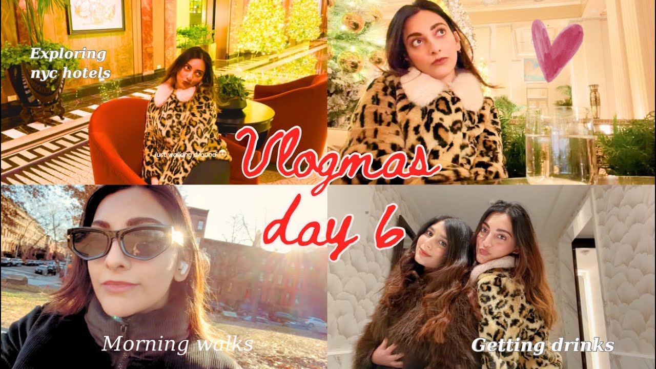 NYC VLOGMAS🎄CHRISTMAS EVE DRINKS, EXPLORING MANHATTAN DURING HOLIDAYS, SLOW MORNING WALKS