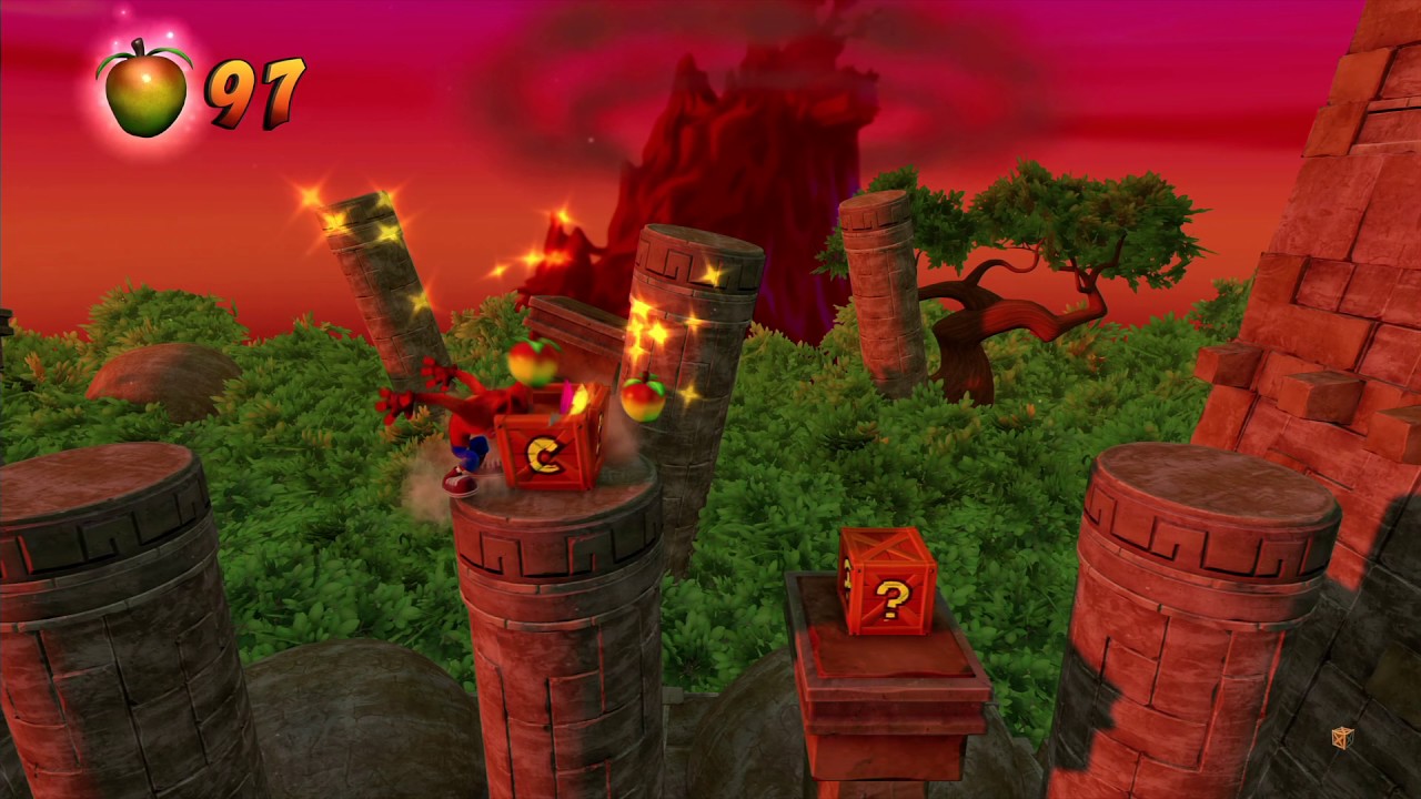 Crash Bandicoot (PS4) Level 16: Sunset Vista (All Boxes and Key)